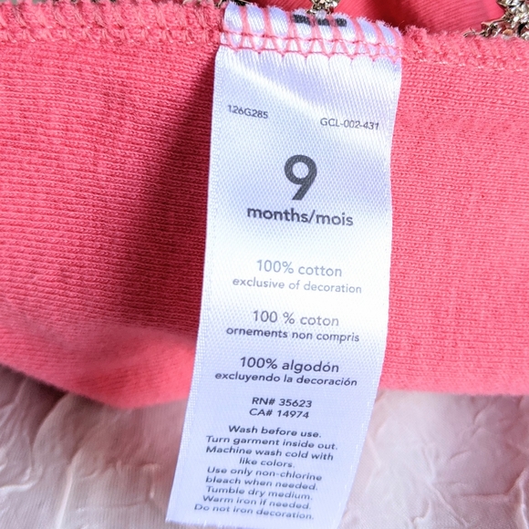 SOLD Carter 9m Bodysuit Dress Pink&Wht Polka Dot - Picture 8 of 8